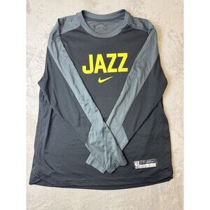 Nike Utah Jazz Dri-Fit Long Sleeve Shooting Shirt Black Gray Men’s XL Tall NBA